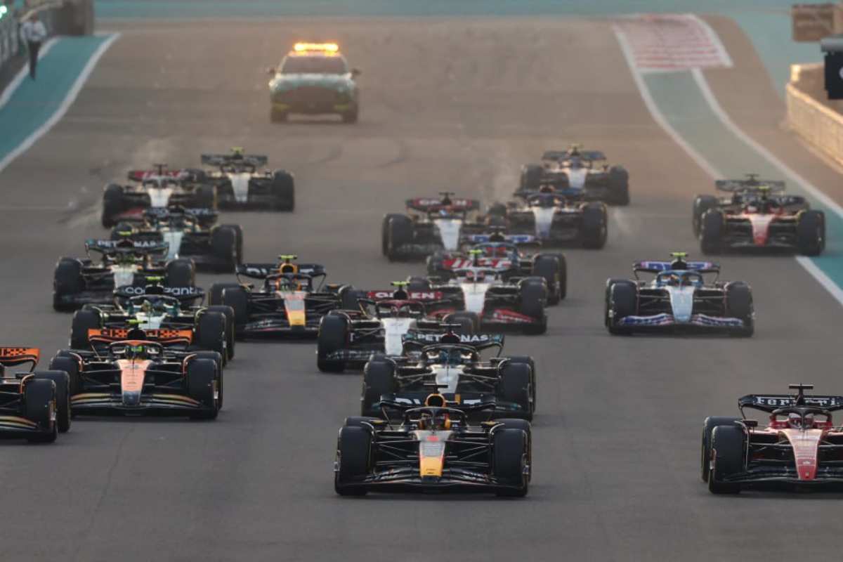 Macchine di Formula 1 in gara