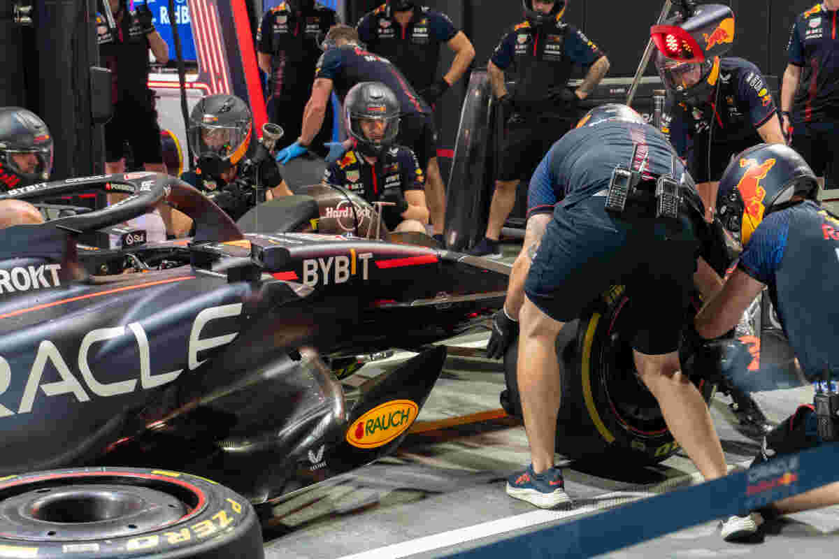 Un pit stop in Formula 1