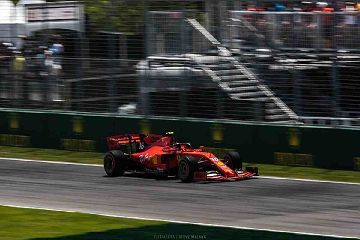 Monoposto Ferrari in pista