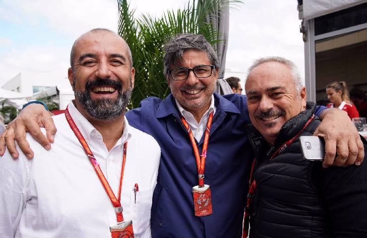 Gianfranco Mazzoni, Ivan Capelli e Giancarlo Bruno